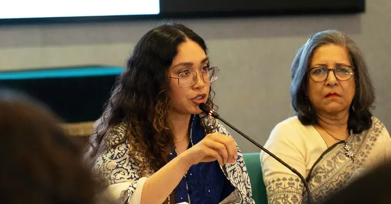 বক্তব্য রাখছেন জাইমা রহমান